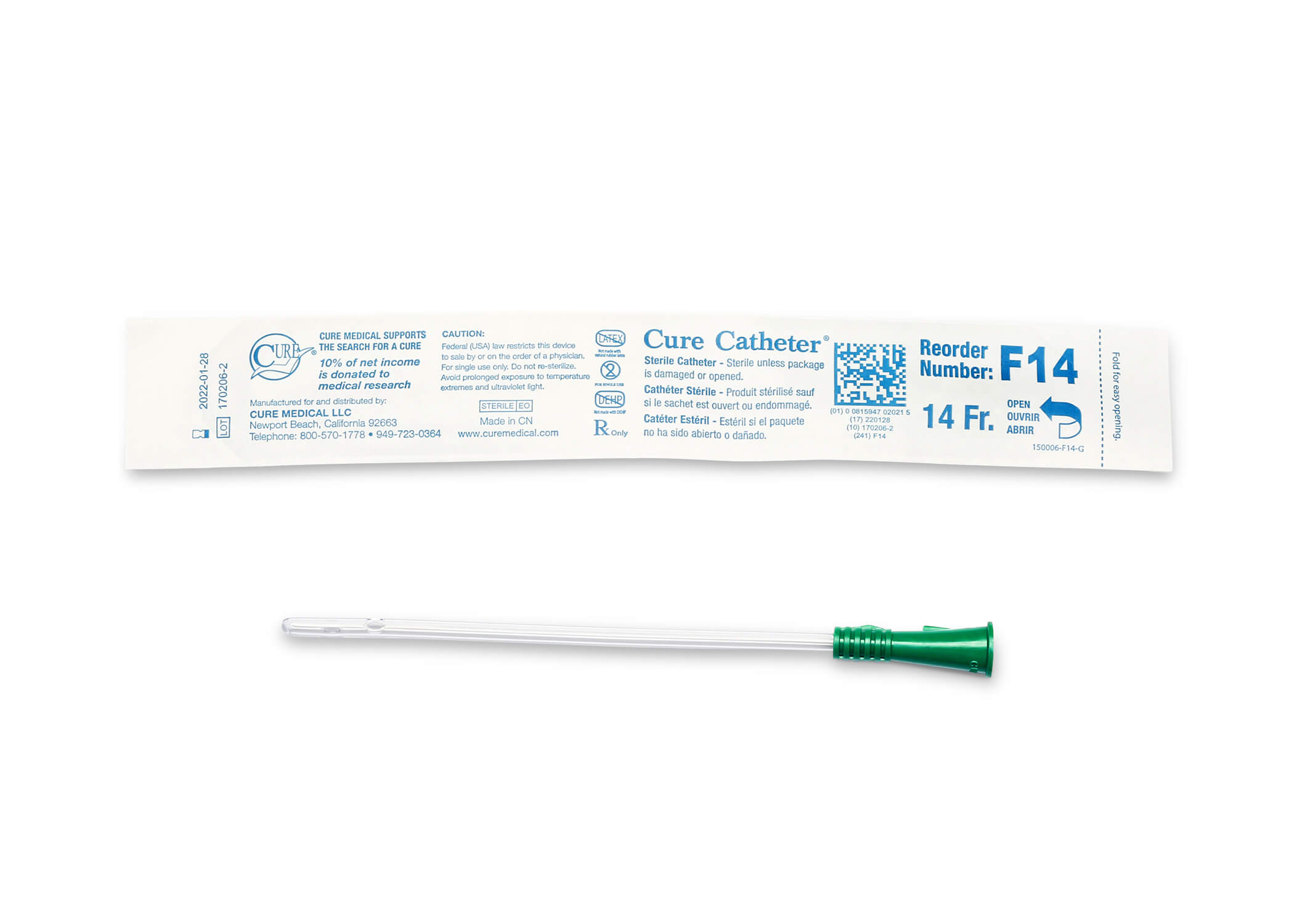 Cure Catheter® Female, Uncoated, Straight-image