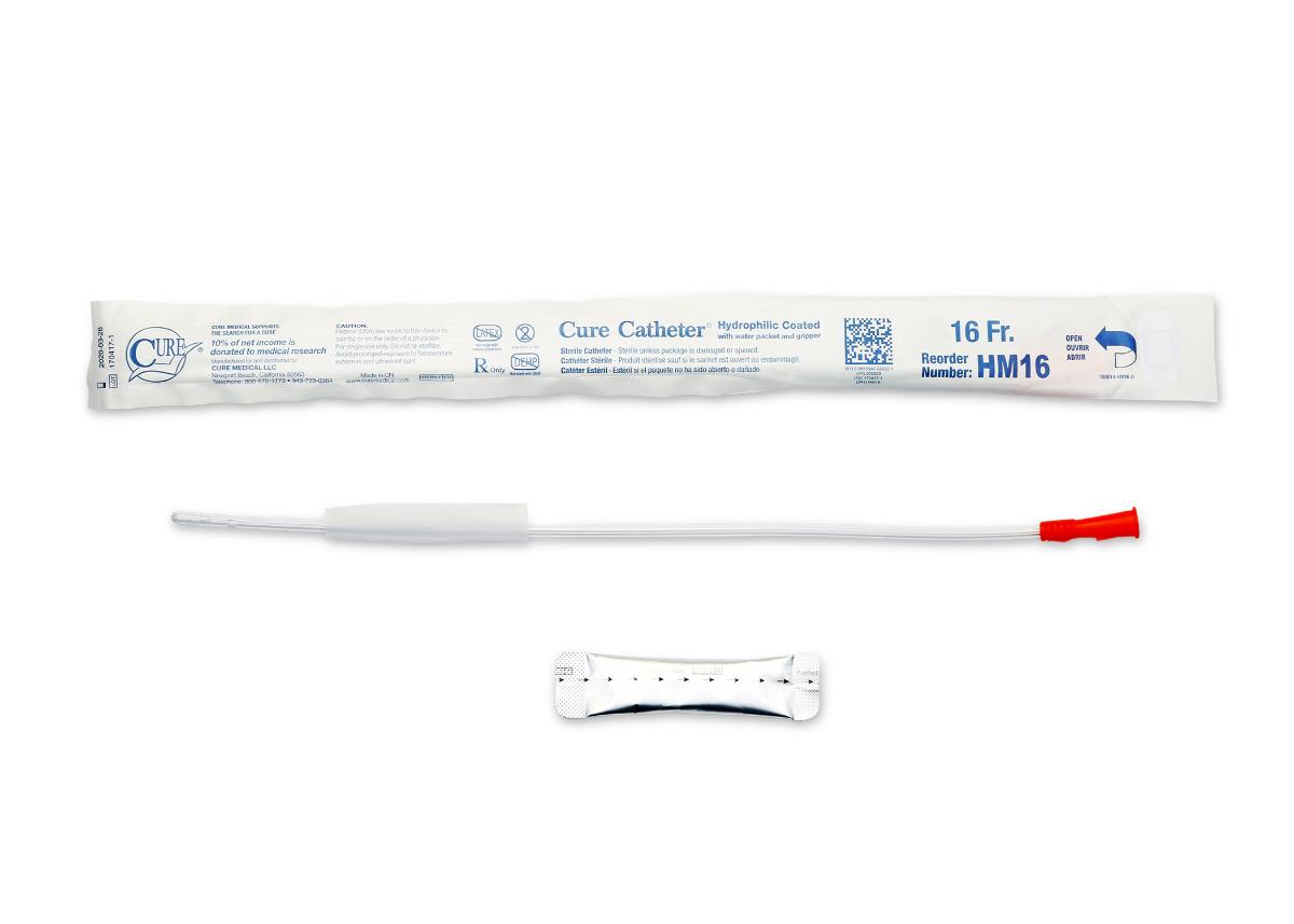 Hydrophilic Cure Catheter®, Male, Straight-image