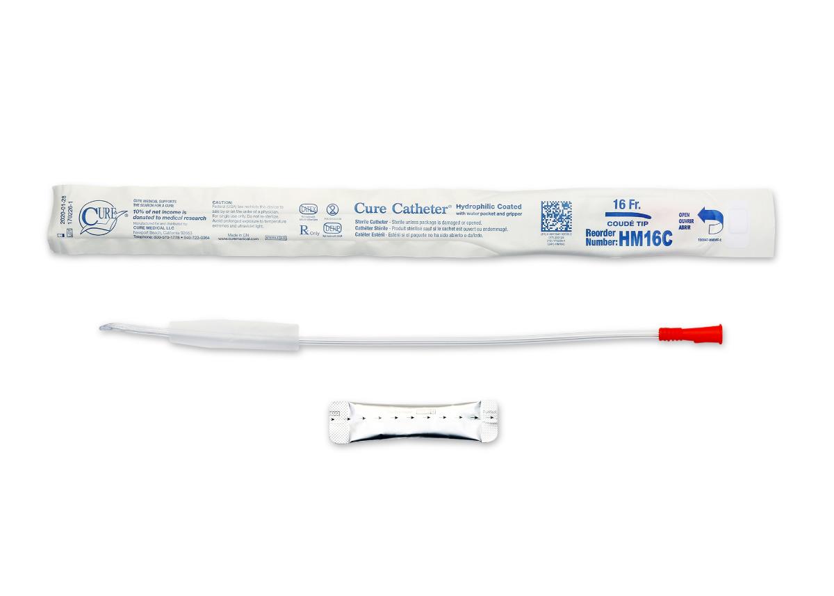 Hydrophilic Cure Catheter®, Male, Coude-image