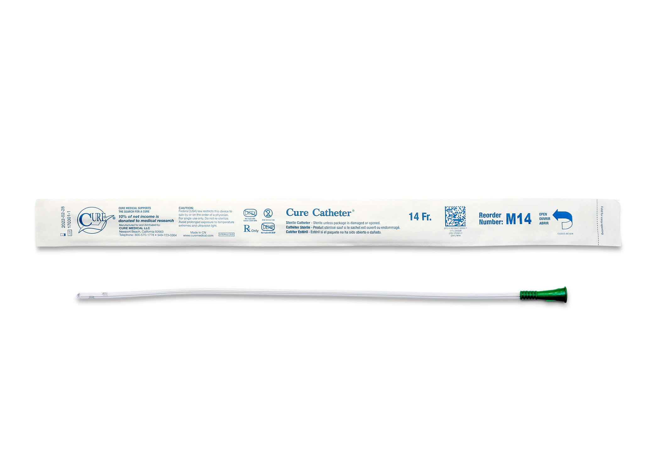 Cure Catheter® Male, Uncoated, Straight-image