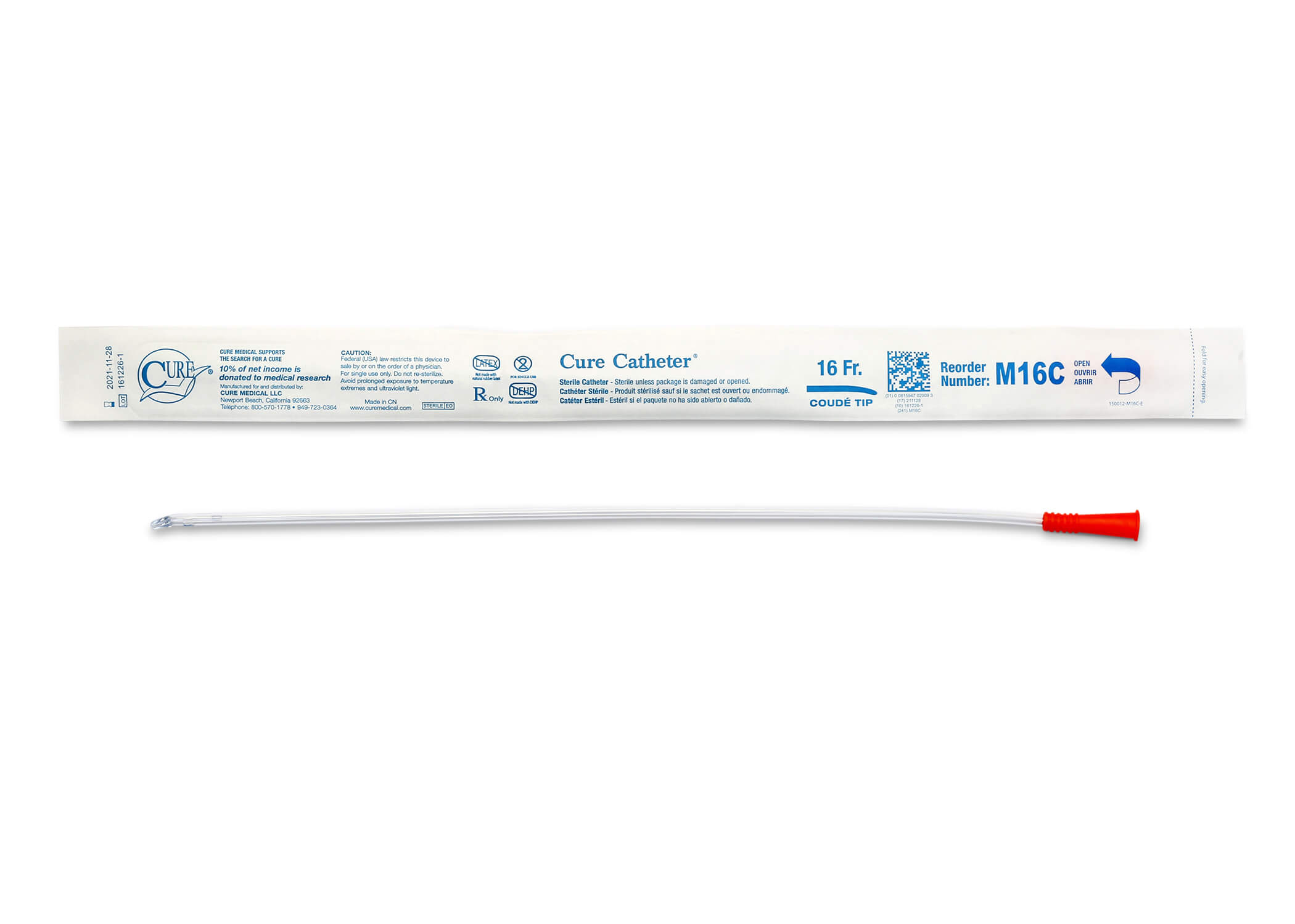 Cure Catheter® Male, Uncoated, Coude-image