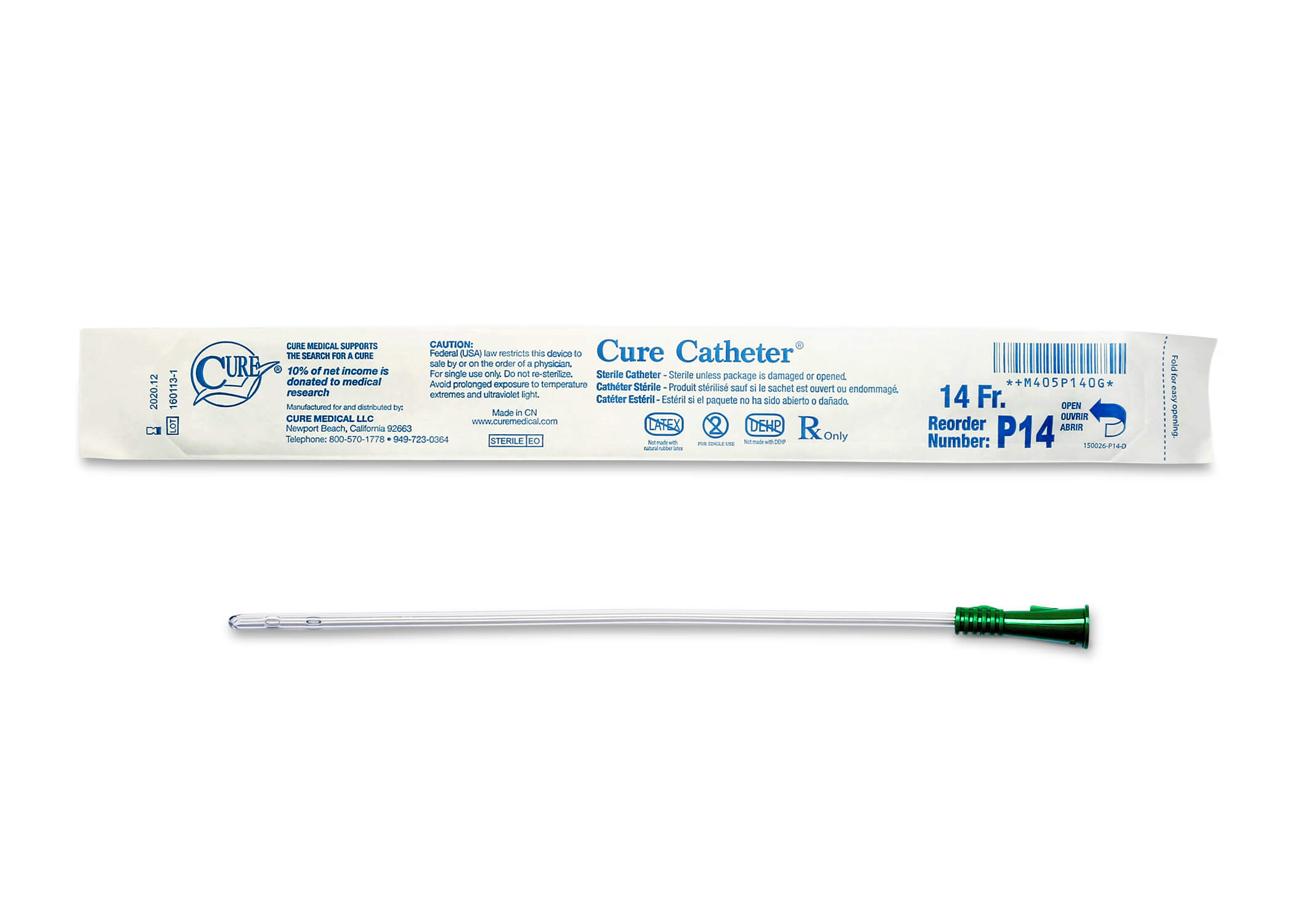 Cure Catheter® Pediatric, Uncoated, Straight-image